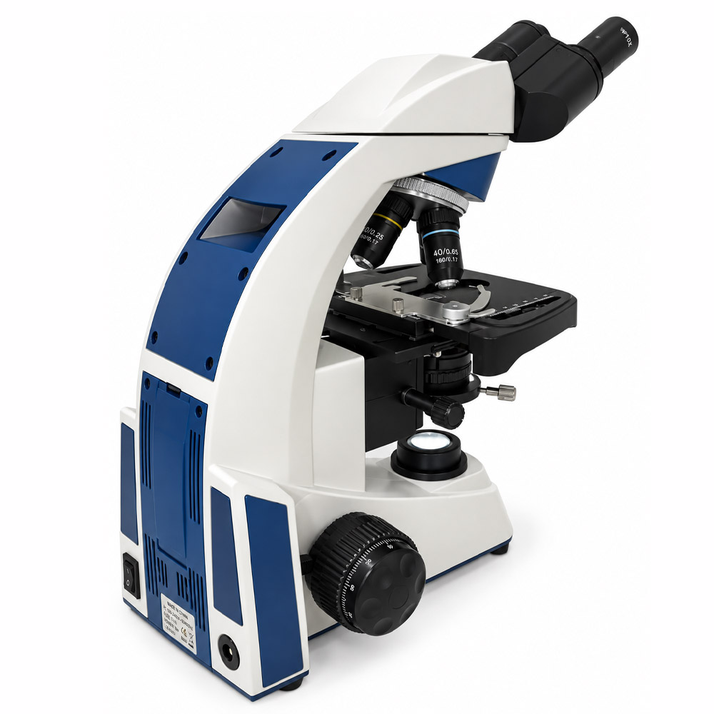 Microscopio Biologico Binocular BLUE1600BA L BAT 8 Microscópio Biológico Binocular - 4 Objetivas Acromáticas - Aumento de até 1600X - Modelo BLUE1600BA-L-BAT - BIOFOCUS - Imagem 7