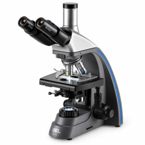 Microscópio Biológico Trinocular – Objetivas Planacromáticas 4X/10X/40X/100X – Aumento até 1000X – Com Revólver porta objetiva e Iluminação LED – Modelo SOLARIS-T-LED - BEL