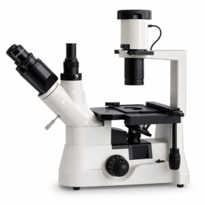 Microscópio Invertido Trinocular - Com 4 Objetivas Planacromáticas 4X/10X/20X/40X - Iluminação Halógena - Modelo SP-MI40/T - SPLABOR