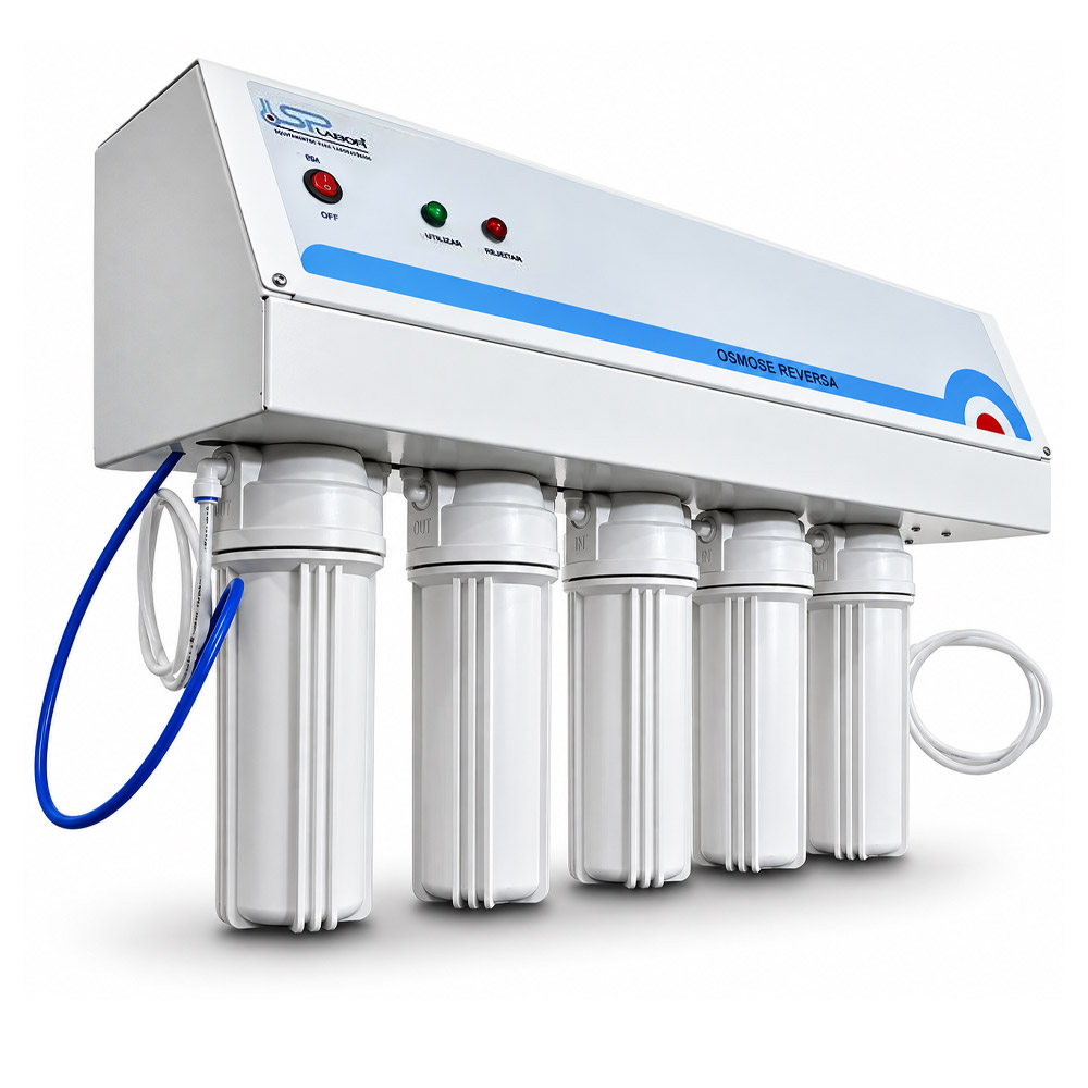 Osmose Reversa Vazao Maxima 12 Litros Osmose Reversa - Vazão Máxima 12 Litros/Hora - Composto de 6 Estágios - Com Filtro Microbiológico - Modelo SP-M16F - SPLABOR