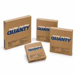 Papel Filtro Quantitativo JP 40 - Faixa Branca (Velocidade de Filtração Média) - Pacote com 100 Unidades - J.PROLAB