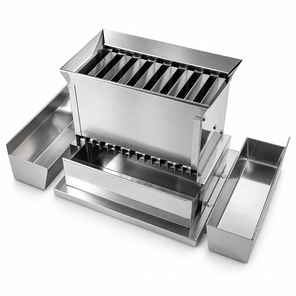 Quarteador de Amostras em Aco Inox Com 3 Bandejas Quarteador de Amostras em Aço Inox - Com 3 Bandejas
