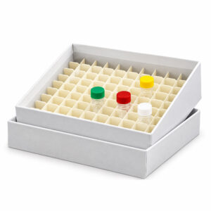 Rack de Fibra de Papelão para 100 Microtubos de 1,5mL a 2,0mL - Modelo CP100-2P - CRALPLAST