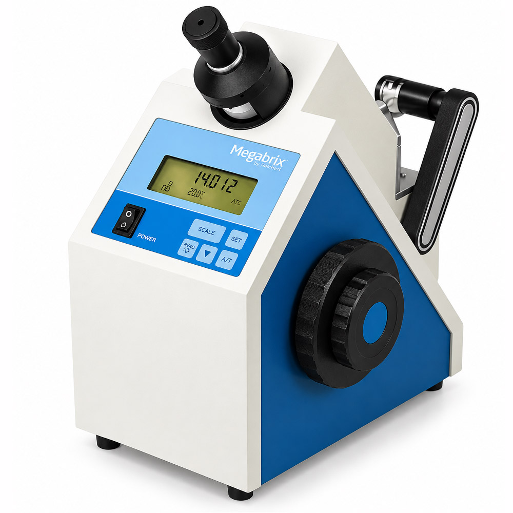 Refratometro Digital de Bancad Refratômetro Digital de Bancada ABBE - Faixa de Medição (nD) 1,300 ~ 1,700 - Com Compensação Automática de Temperatura - Modelo AR7000D - MEGABRIX