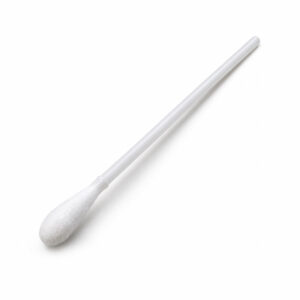 Swab para Coleta de Amostras – Estéril – Com Haste Plástica e Ponta de Rayon de Alta Absorção – Pacote com 100 Unidades