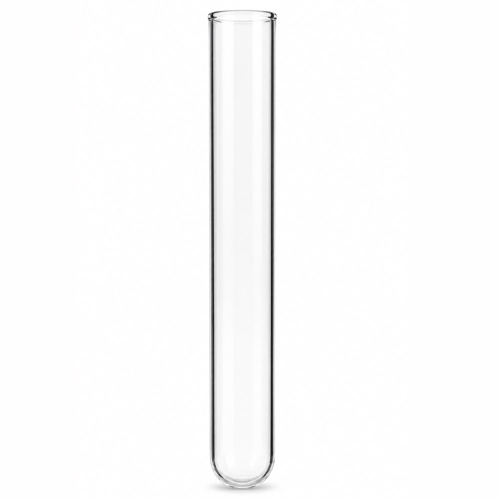 Tubo de Ensaio Neutro sem Orla – Volume 28 mL Tubo de Ensaio Neutro sem Orla - Volume 9,5 mL - Comprimento 12 x 120 mm - Modelo TE12120