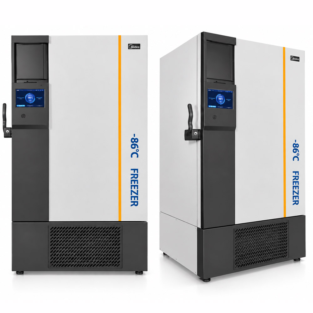 Ultra Freezer Com Touch Screen MD 86L818BS 1 Ultra Freezer - Com Touch Screen - Faixa de Temperatura -40°C a -86°C - Capacidade 818 Litros - Modelo MD-86L818BS - MIDEA BIOMEDICAL