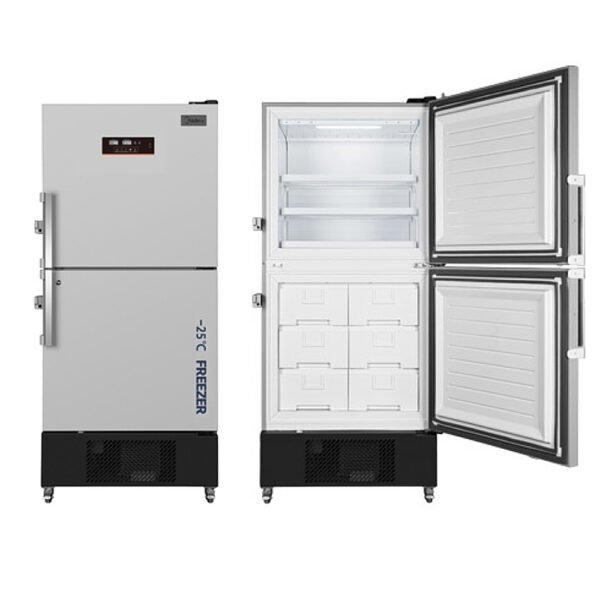 Freezer e Refrigerador Combinado – Faixa de Temperatura (Freezer) -10 a -25°C / (Refrigerador) 2 a 8°C – Capacidade (Freezer) 259 Litros / (Refrigerador) 247 Litros – Modelo MCD-25L506 – MIDEA BIOMEDICAL