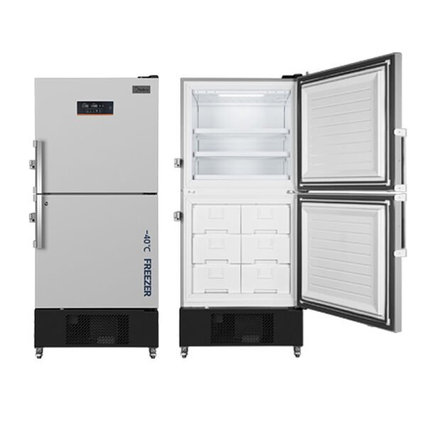 Freezer e Refrigerador Combinado – Faixa de Temperatura (Freezer) -20 a -40°C / (Refrigerador) 2 a 8°C – Capacidade (Freezer) 259 Litros / (Refrigerador) 247 Litros – Modelo MCD-40L506 – MIDEA BIOMEDICAL