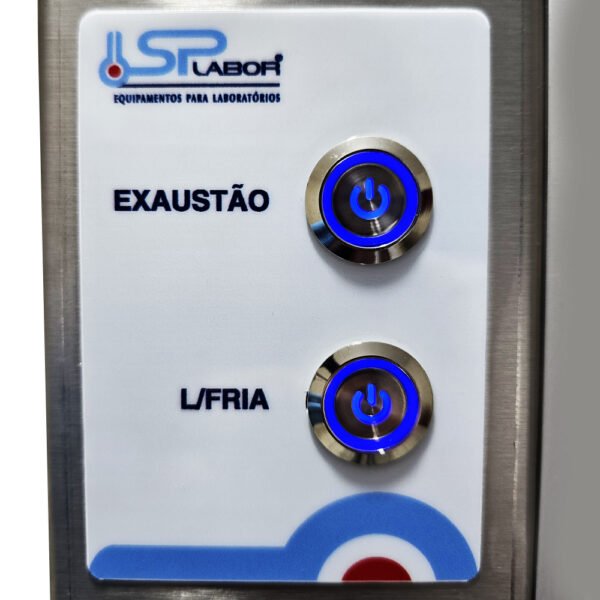 Capela de Exaustão de Gases em Aço Inox com Porta de Vidro - Dimensões Externas (LxPxA) 65 x 50,1 x 75,4 cm (MINI) - Capacidade de Exaustão 550 m³/min - Modelo SP-60N-I - SPLABOR - Imagem 13