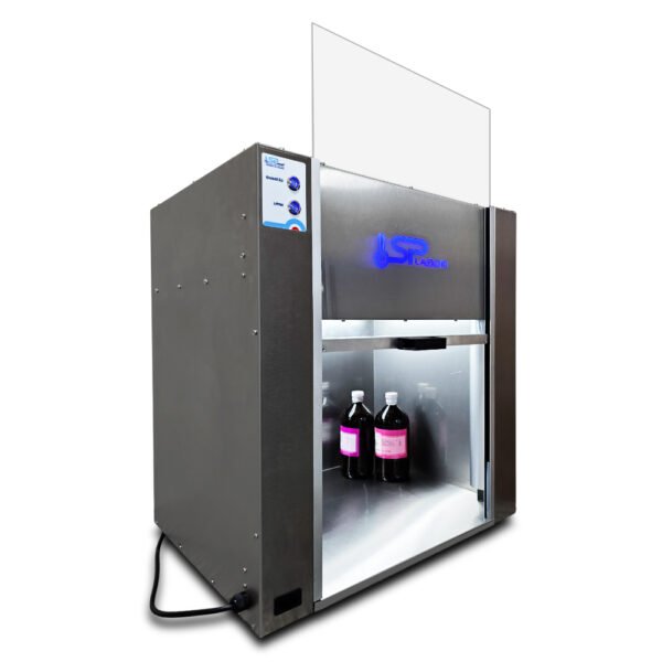 Capela de Exaustão de Gases em Aço Inox com Porta de Vidro - Dimensões Externas (LxPxA) 65 x 50,1 x 75,4 cm (MINI) - Capacidade de Exaustão 550 m³/min - Modelo SP-60N-I - SPLABOR - Imagem 2