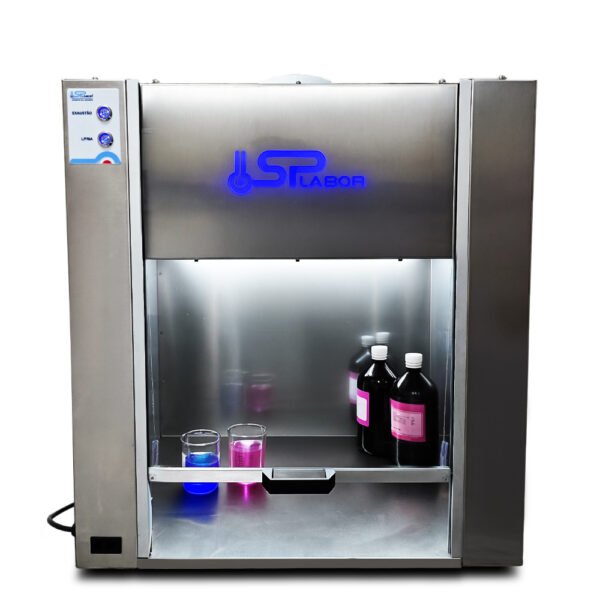 Capela de Exaustão de Gases em Aço Inox com Porta de Vidro - Dimensões Externas (LxPxA) 65 x 50,1 x 75,4 cm (MINI) - Capacidade de Exaustão 550 m³/min - Modelo SP-60N-I - SPLABOR - Imagem 4