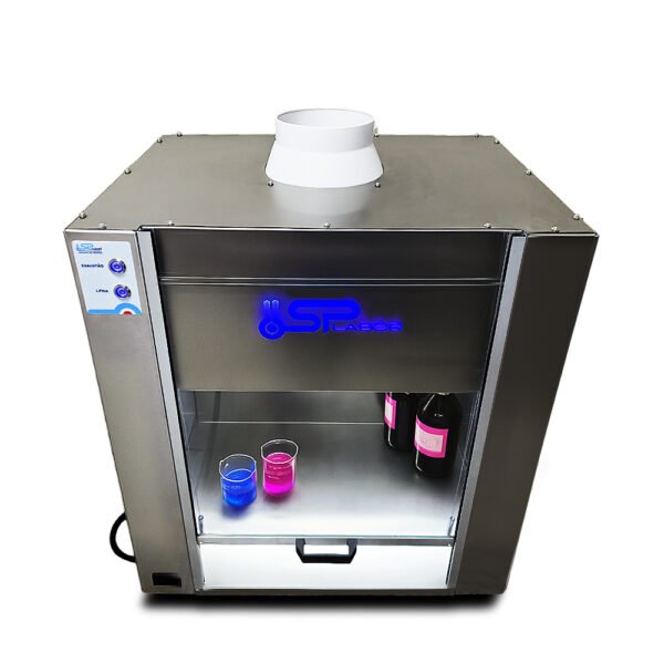 Capela de Exaustão de Gases em Aço Inox com Porta de Vidro - Dimensões Externas (LxPxA) 65 x 50,1 x 75,4 cm (MINI) - Capacidade de Exaustão 550 m³/min - Modelo SP-60N-I - SPLABOR - Imagem 10