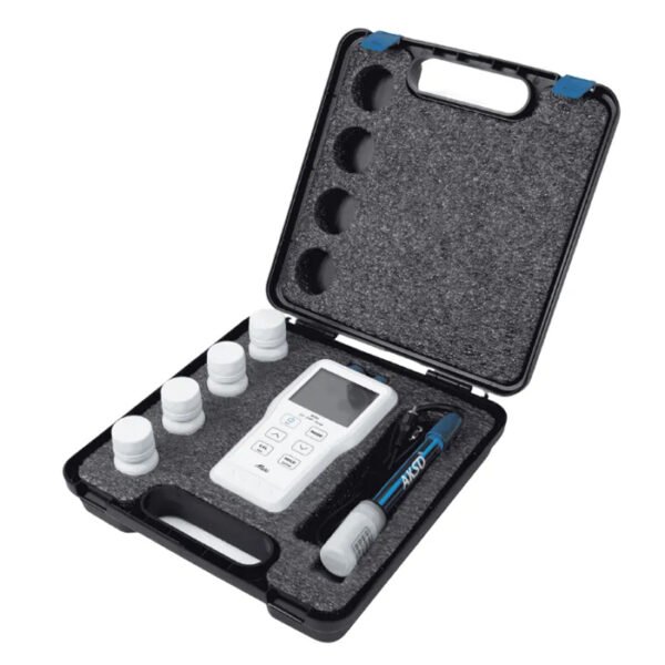 Medidor de pH Portátil para Líquidos - Faixa de Medição -2 a 16pH - Com Eletrodo de pH, Maleta e Soluções - Modelo AK-110 - Imagem 3