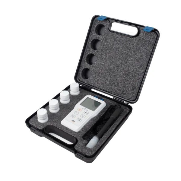 Medidor de pH Portátil para Semissólidos - Faixa de Medição -2 a 16pH - Com Eletrodo de pH, Maleta e Soluções - Modelo AK-111 - AKSO - Imagem 3