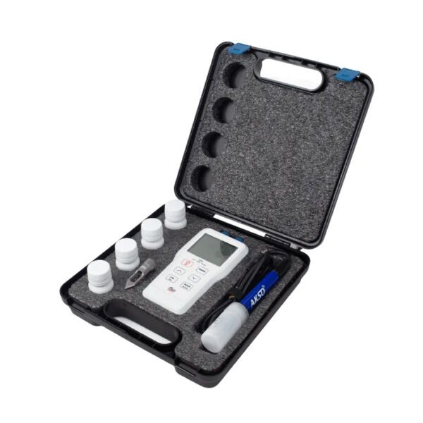 Medidor de pH Portátil para Sólidos/ Carnes - Faixa de Medição -2 a 16pH - Com Eletrodo de pH, Maleta e Soluções - Modelo AK-112 - Imagem 3