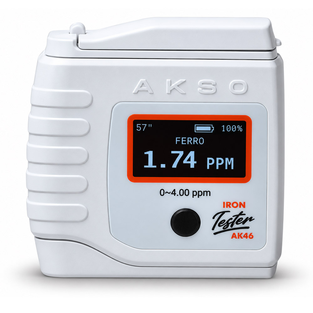 Medidor de Ferro Portatil AK46 Medidor de Ferro Portátil - Faixa de Medição 0.00 a 4.00 ppm - Modelo AK46 - AKSO