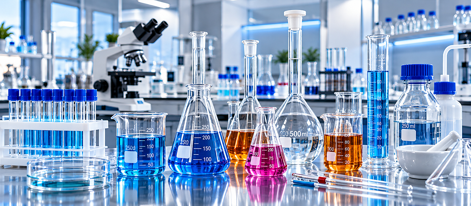 vidrarias para laboratório